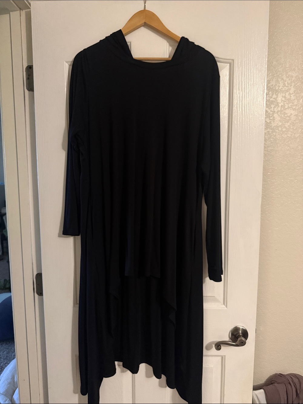 Foxblood Black Long Sleeve Hooded Women’s Tunic